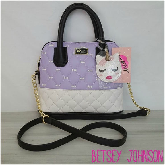 Betsey Johnson Lavender Unicorn Crossbody Purse